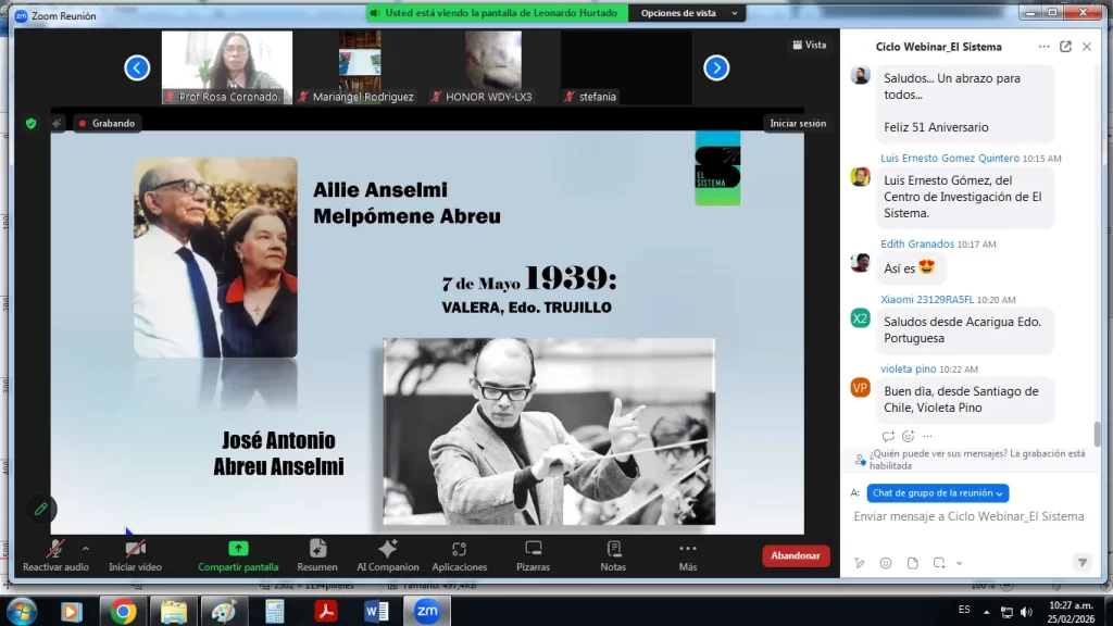 El Sistema brinda un espacio para el intercambio académico y musical