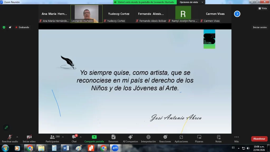 Bebés, inclusión social y música tradicional se abordaron en el Webinar de El Sistema