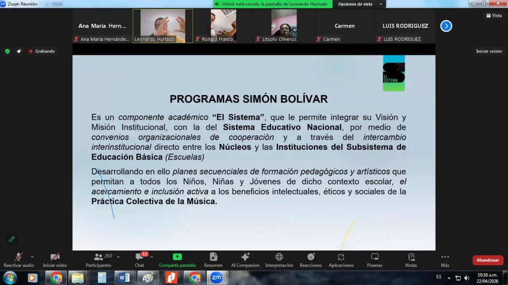 Bebés, inclusión social y música tradicional se abordaron en el Webinar de El Sistema