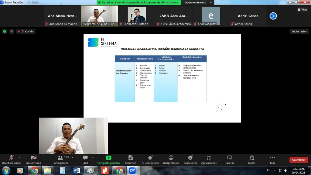Bebés, inclusión social y música tradicional se abordaron en el Webinar de El Sistema